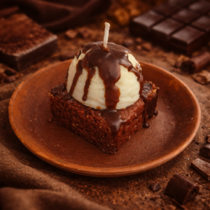 Brownie Ice-Cream Candle