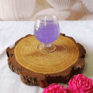 Lavender Wineglass Candle