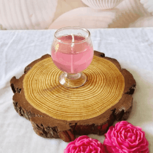 Strawberry Wineglass Candle