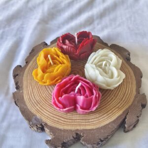 Heart Rose Candle